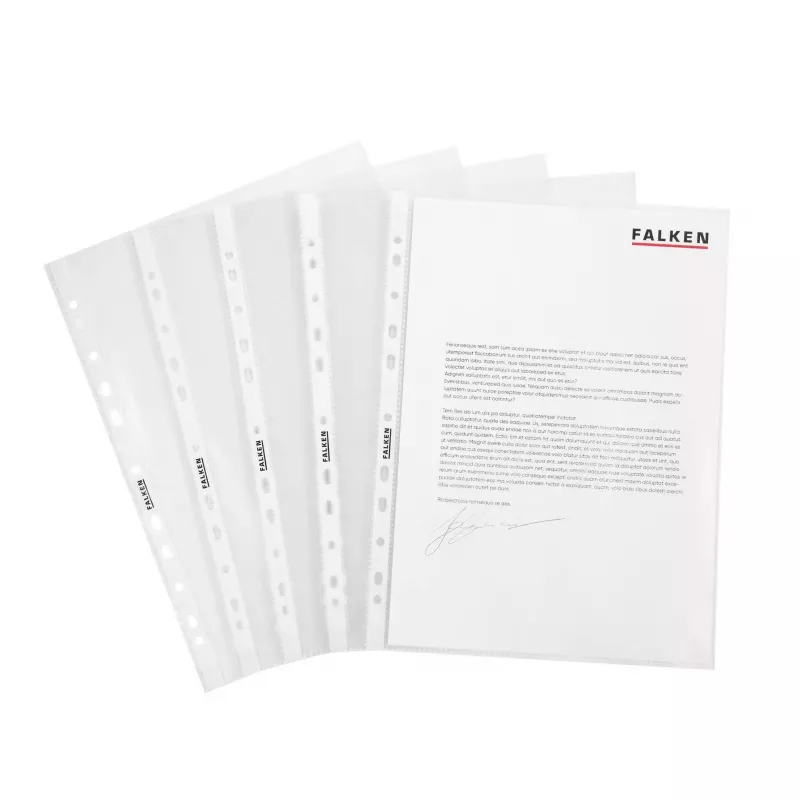 Falken capas de documentos DIN A4, 0,05 mm, cristalino