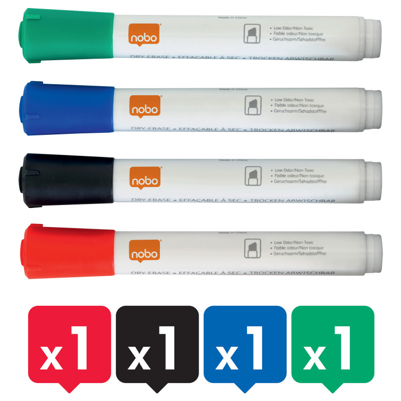 nobo conjunto de 6 marcadores para quadro branco Starter multicolor