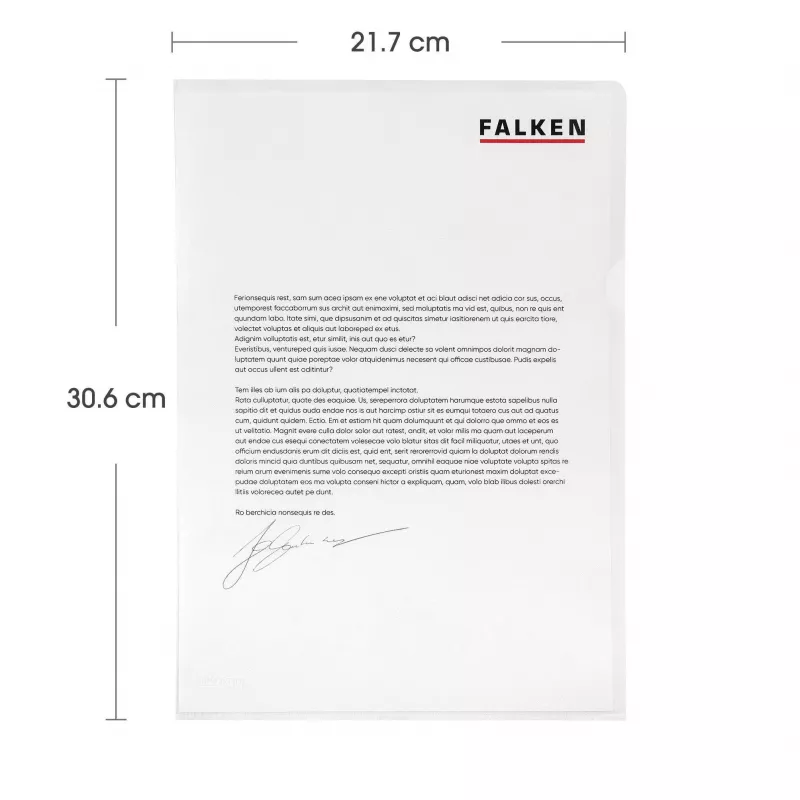 Falken capas plásticas DIN A4, superfície texturada, 0,09 mm, transparente