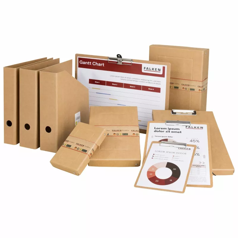 FALKEN porta-revistas PURE Nature 22001608F cartão castanho, DIN A4
