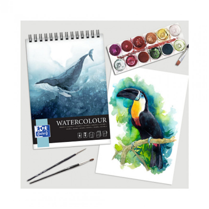 Bloco de aguarela Oxford Watercolour DIN A4, 10 folhas