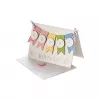 Cartões dobráveis folia com envelopes DIN A6 branco pérola