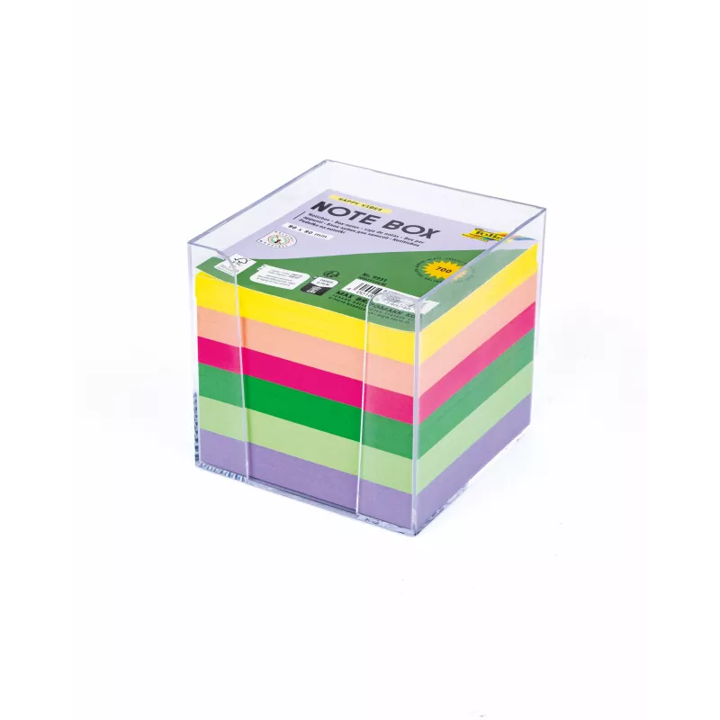 Caixa de notas Folia HAPPY VIBES transparente incl. 700 notas