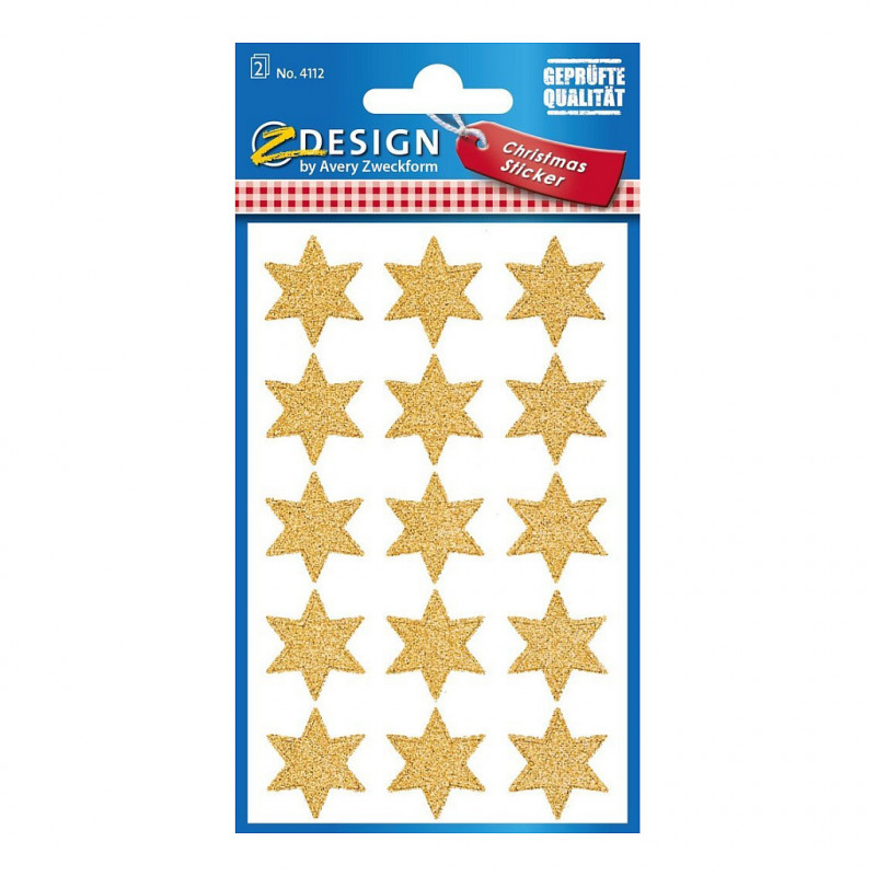 AVERY Zweckform autocolantes estrela, dourado, 30 etiquetas