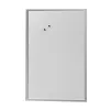 herlitz quadro magnético 60 x 80 cm, aço lacado branco, moldura de madeira cor prateada