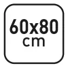 herlitz quadro magnético 60 x 80 cm, aço lacado branco, moldura de madeira cor prateada