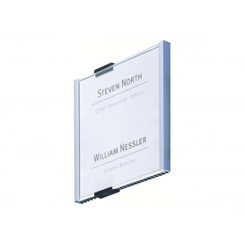 Durable INFO SIGN placa de porta, 210 x 148,5 mm, prateado metálico (480523)