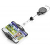 DURABLE porta-cartões com fio retrátil EXTRA FORTE para 1 cartão, preto (868901)