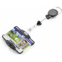 DURABLE porta-cartões com fio retrátil EXTRA FORTE para 1 cartão, preto (868901)