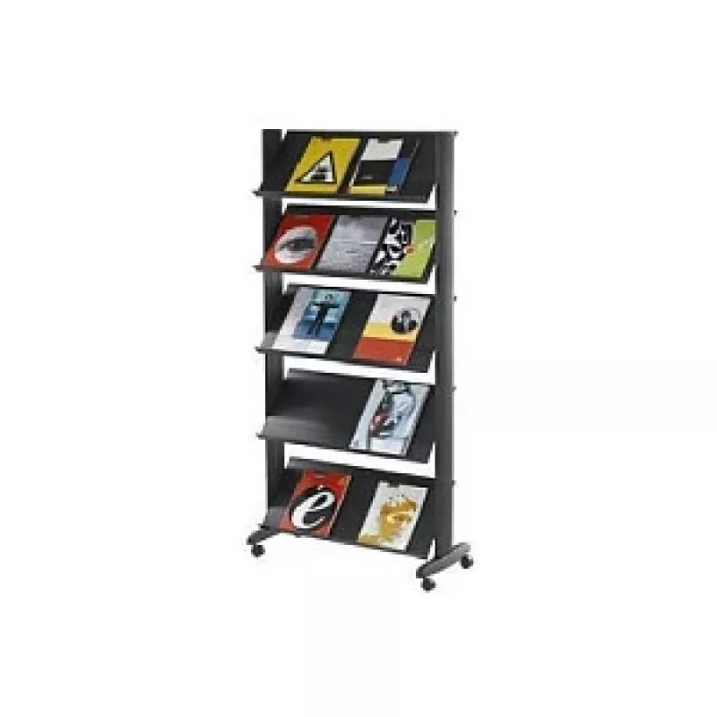 PAPERFLOW Expositor de Folhetos Preto DIN A4 85,5 x 38,5 x 167,5 cm