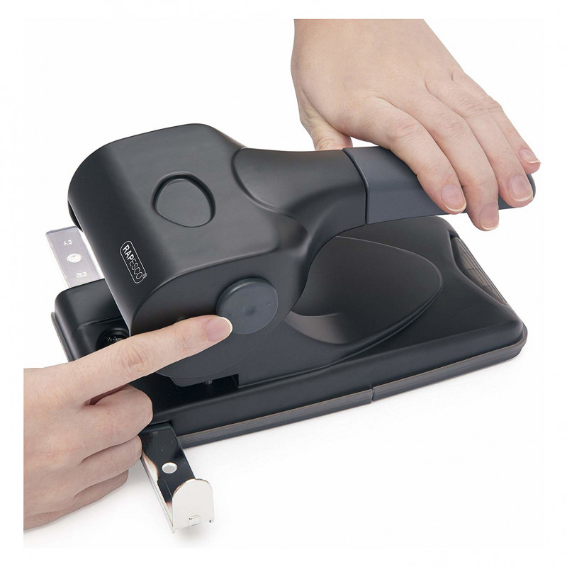 Rapesco ALU 65 Perfurador de Arquivo, Preto