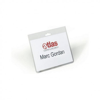 Cartões de identificação DURABLE transparentes 9 cm x 6 cm