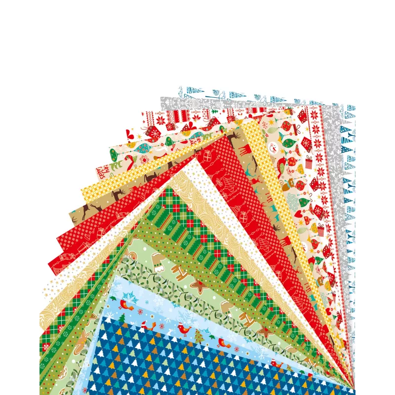 Bloco de motivos Natal folia, 270 g/m², cores sortidas