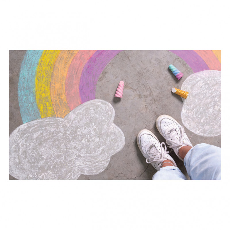 Giz de rua folia Unicorn cor sortida