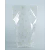 Saco de celofane folia 14,0 x 23,0 cm transparente com impressão dourada