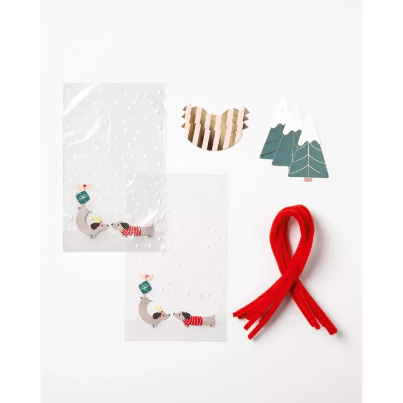 Sacos de fundo em PP folia MERRY WOOFMAS 14,5 x 23,5 cm
