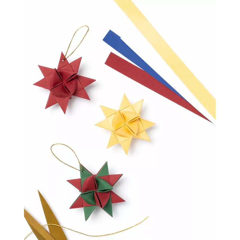 Papel de dobragem folia para estrelas de Fröbel, mini, mistura colorida