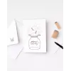 Cartões dobráveis folia, 5 cartões, branco