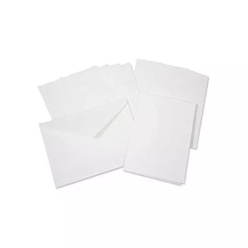 Cartões dobráveis folia, 5 cartões, branco
