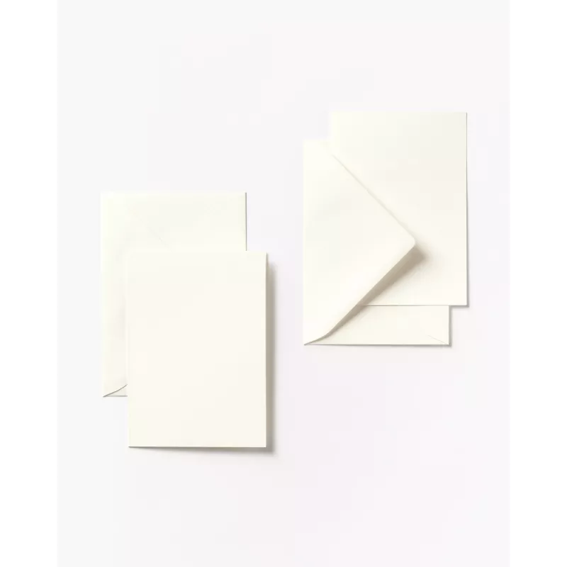 Cartões dobráveis folia, branco pérola, 5 unid.