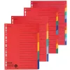 Separadores de dossier FALKEN DIN A4 formato completo, lisos, coloridos, 10 divisórias