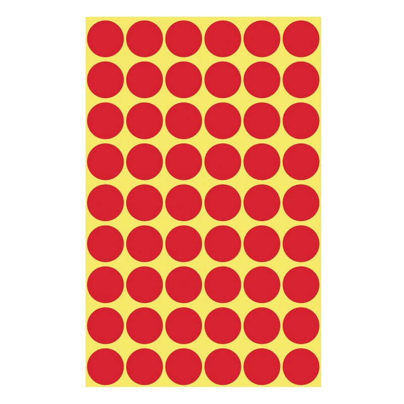 AVERY Zweckform etiquetas de marcação 3141, vermelho, Ø 12 mm, 270 unid.