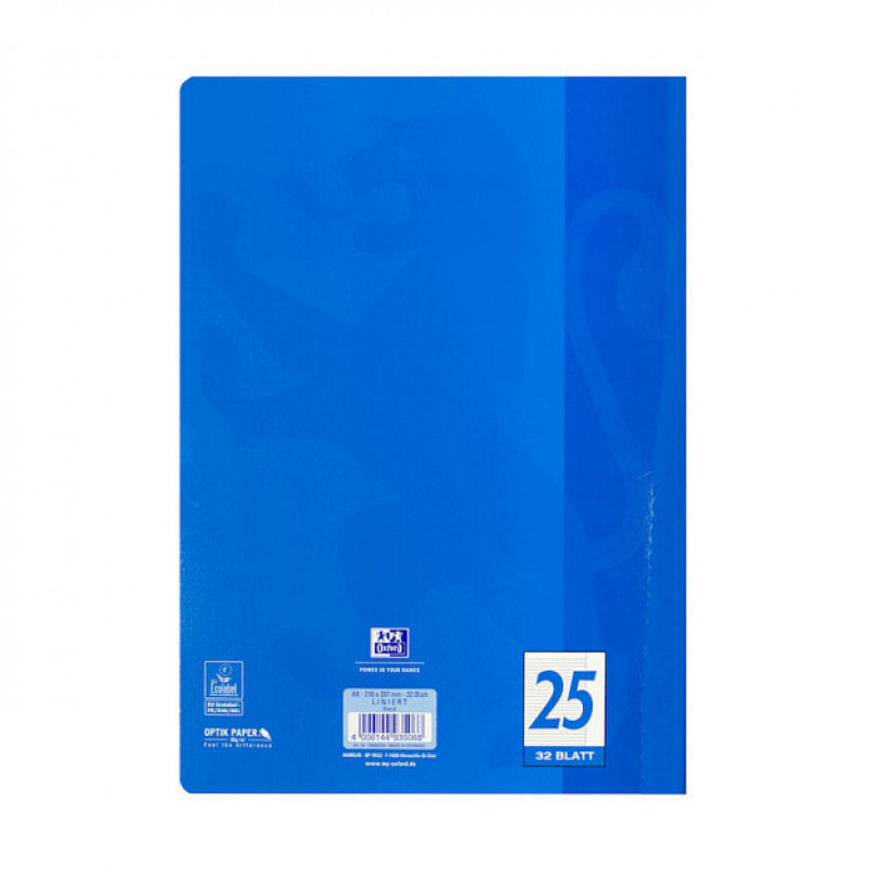 OXFORD caderno duplo pautado DIN A4 32 folhas