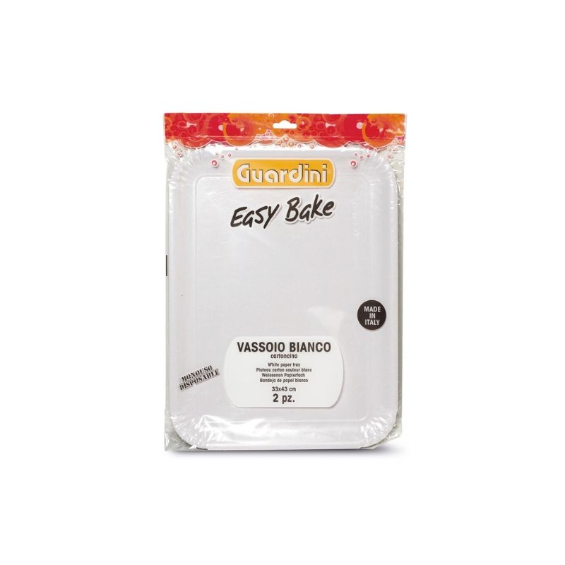 Guardini tabuleiros de papel branco conjunto 2 unid. Easy Bake 28 x 42 cm