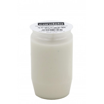 Candela Vela de cemitério a óleo, duração aprox. 60 h, branco