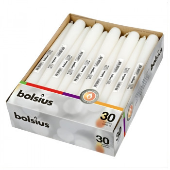 Bolsius Vela de mesa 245/24 mm, branco