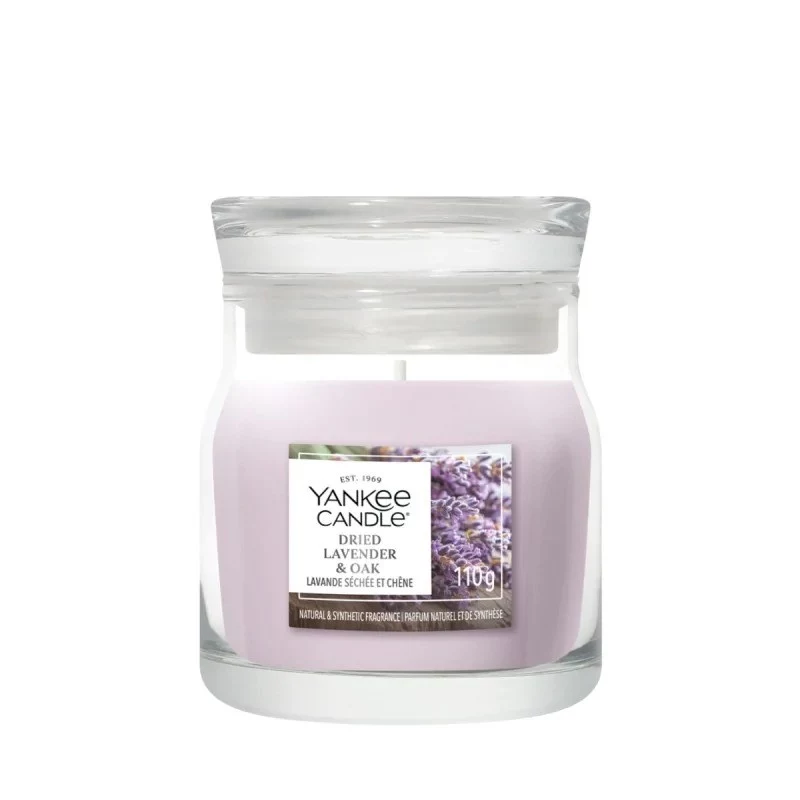 Yankee Candle Vela Dried Lavender & Oak, pequena