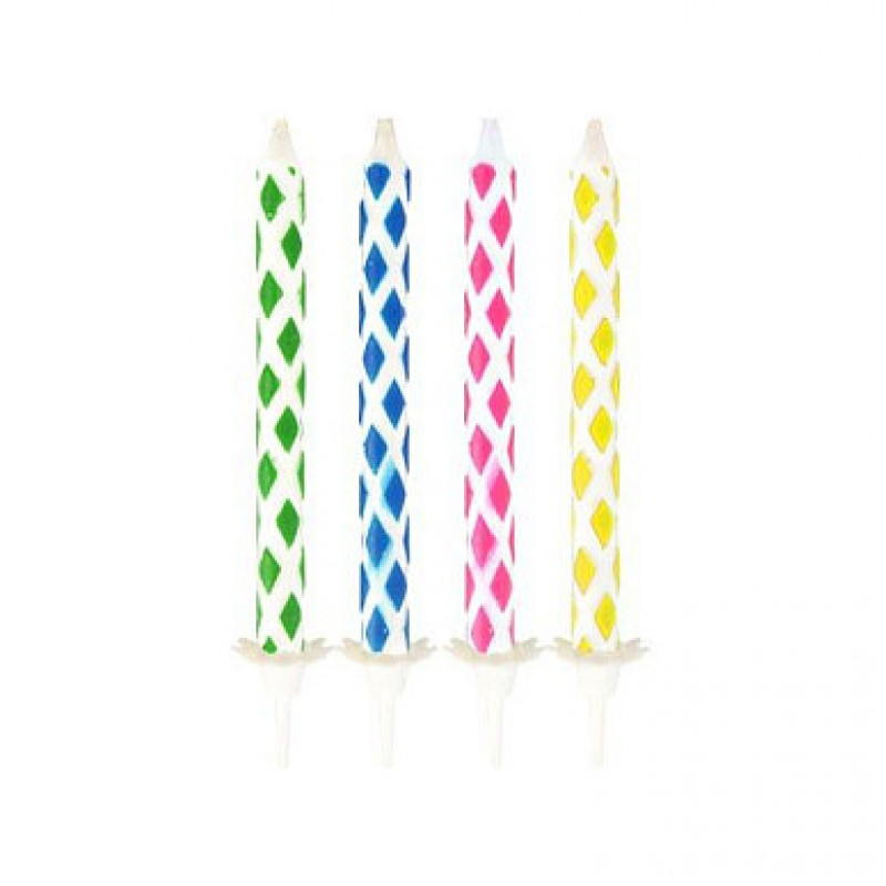 PAPSTAR Velas de aniversário mágicas, 6 cm, coloridas