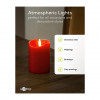Goobay Velas de cera LED, 10 cm, vermelho