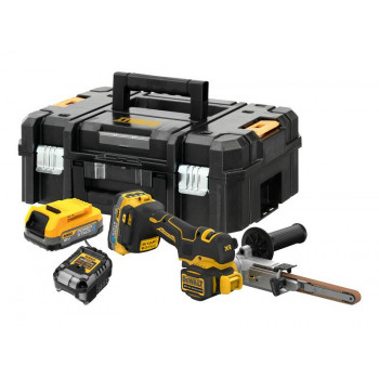 DeWALT DCM200E2T 18V lima de banda a bateria, 2x 1,7Ah baterias Powerstack, TSTAK