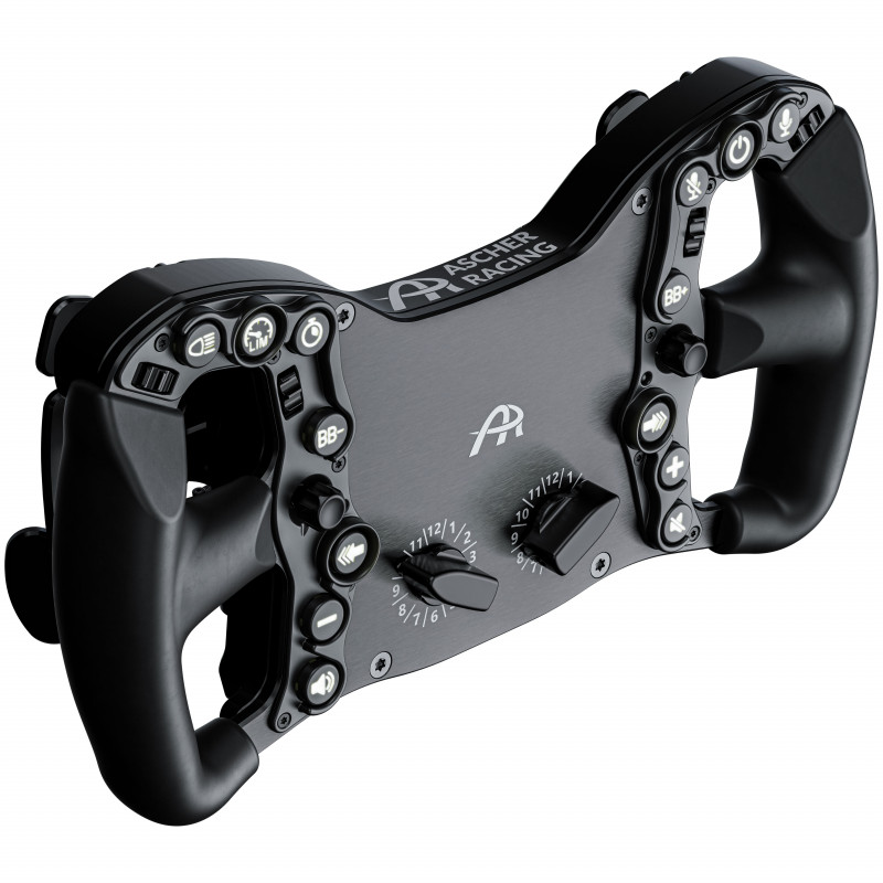 Volante de sim racing Ascher Racing Pro-USB Black Edition
