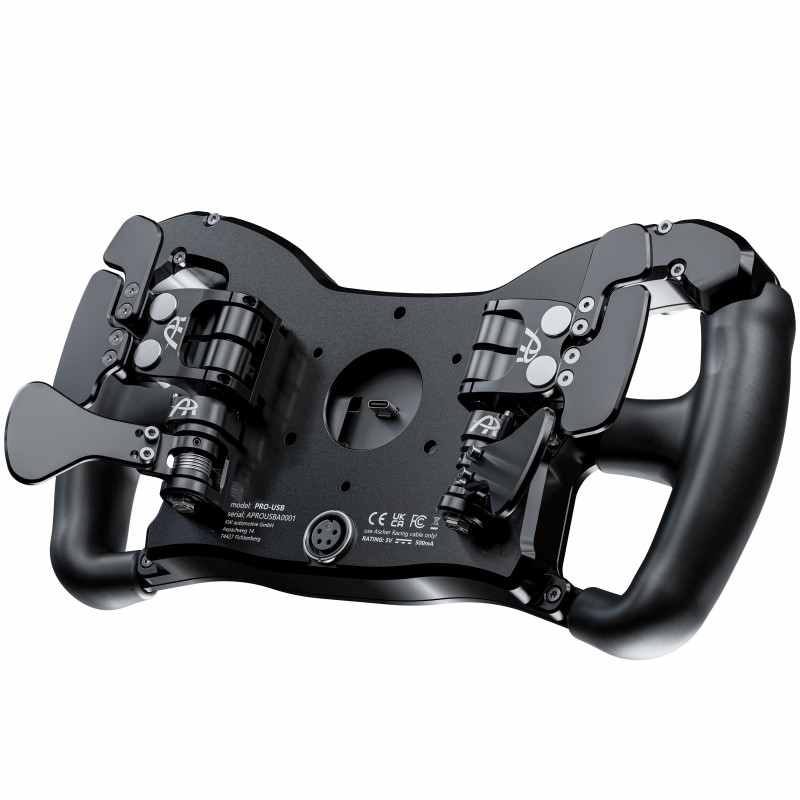 Volante de sim racing Ascher Racing Pro-USB Black Edition