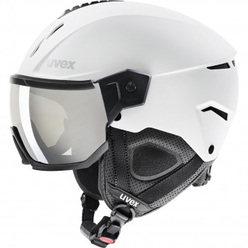 Capacete de esqui UVEX Instinct Visor, preto/branco, 53-55 cm (56/6/260/50)