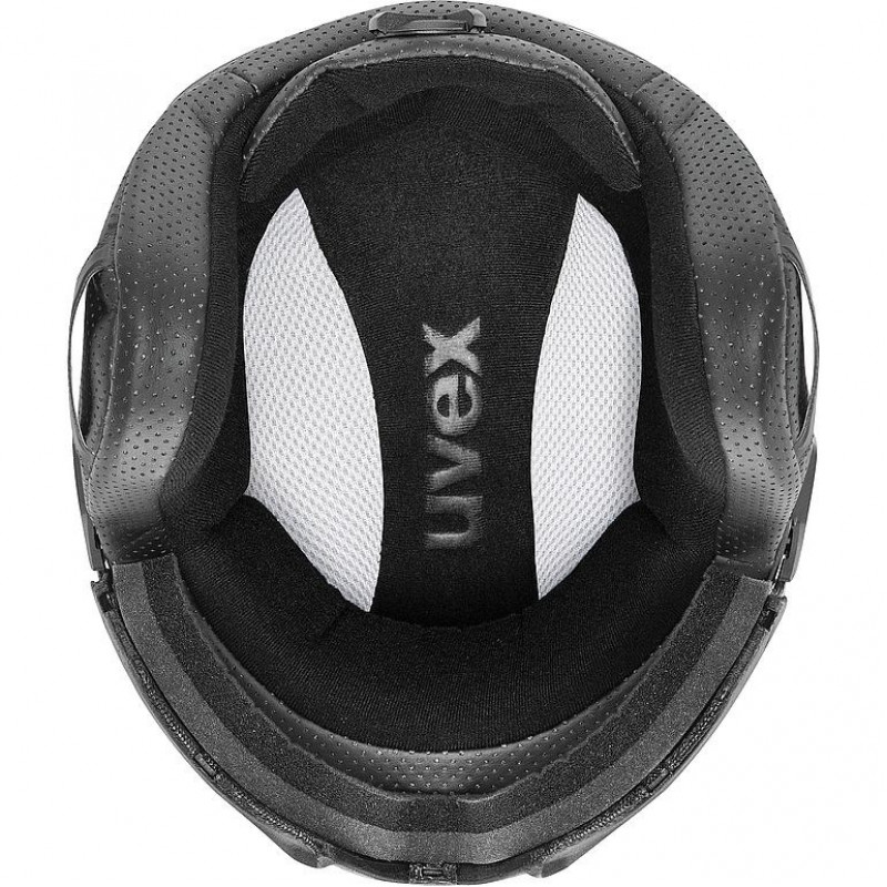 Capacete de esqui UVEX Instinct Visor, preto/branco, 56-58 cm (56/6/260/50)
