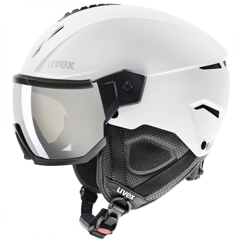 Capacete de esqui UVEX Instinct Visor, preto/branco, 56-58 cm (56/6/260/50)
