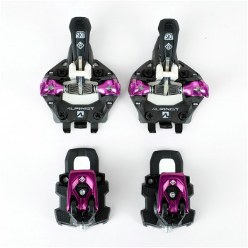 Fixação de esqui de montanha K2 Marker Alpinist 8 sem travão, preto/roxo