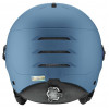 Capacete de esqui UVEX Wanted Visor, pedra/azul, 58-61
