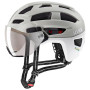 Capacete de bicicleta UVEX Finale Visor, branco/areia, 52-57