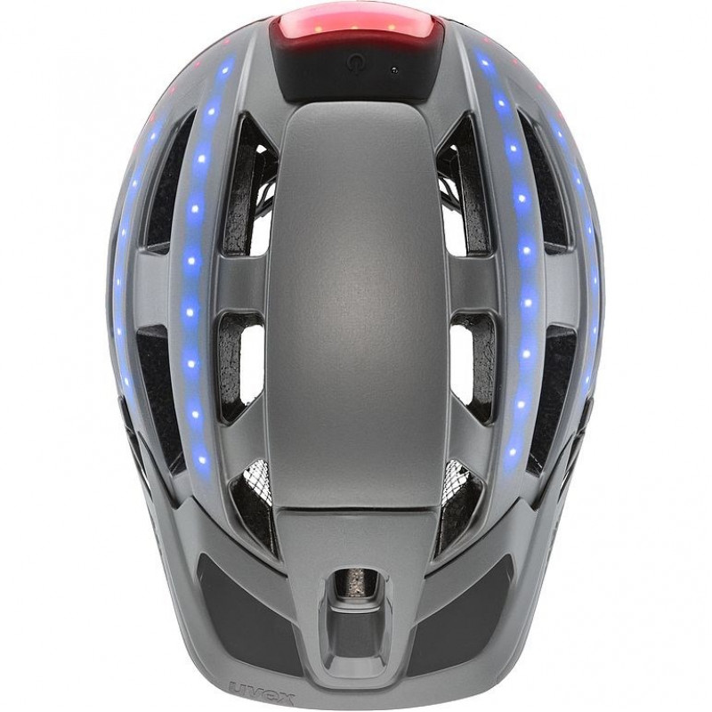 Capacete de bicicleta UVEX Finale Light 2.0, cinzento/vermelho, 52-57