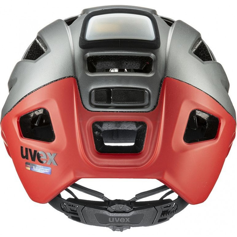 Capacete de bicicleta UVEX Finale Light 2.0, cinzento/vermelho, 52-57