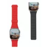 Pulseira de silicone magnética bilateral Urban Armor Gear UAG Pathfinder para Apple Watch Series 4-6 & SE 1-3, 44mm / Series 7-9, 45mm / Series 10-11, 46mm / Ultra 1-3, 49mm (ash/lava)