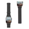 Pulseira de silicone magnética bilateral Urban Armor Gear UAG Pathfinder para Apple Watch Series 4-6 & SE 1-3, 44mm / Series 7-9, 45mm / Series 10-11, 46mm / Ultra 1-3, 49mm (ash/lava)