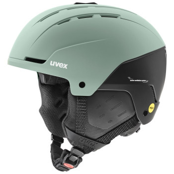 Capacete de esqui UVEX Stance MIPS 51-55, preto/verde