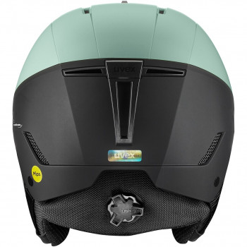 Capacete de esqui UVEX Stance MIPS 51-55, preto/verde