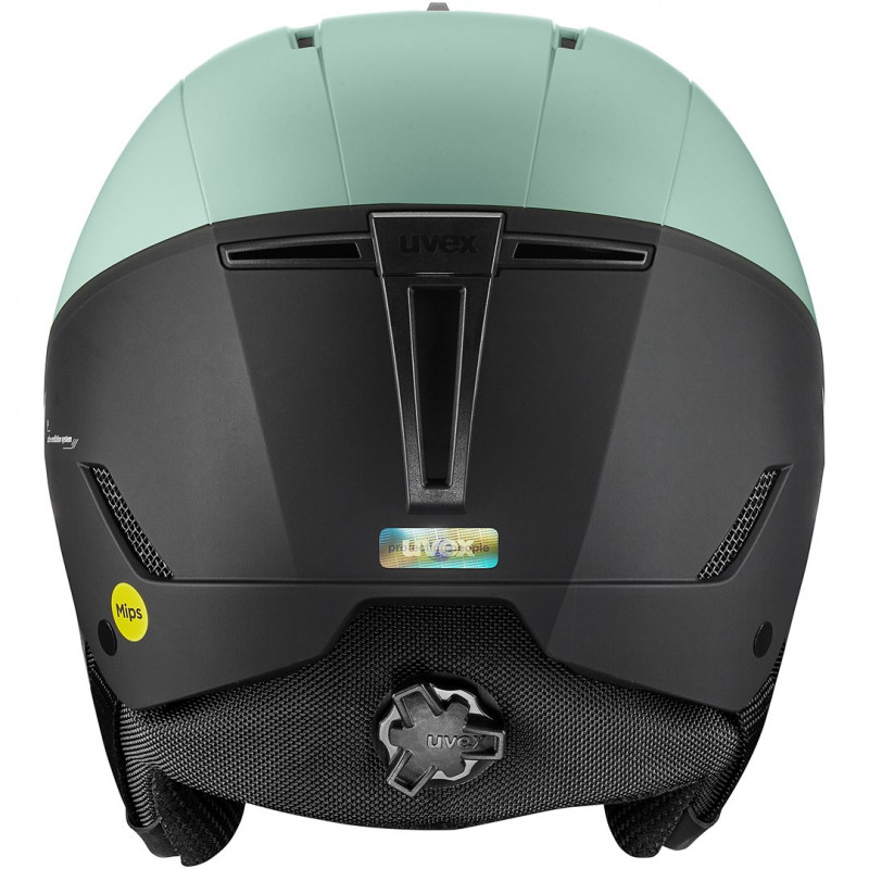 Capacete de esqui UVEX Stance MIPS 51-55, preto/verde
