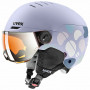Capacete de esqui infantil UVEX Rocket jr. Visor 54-58, lavanda
